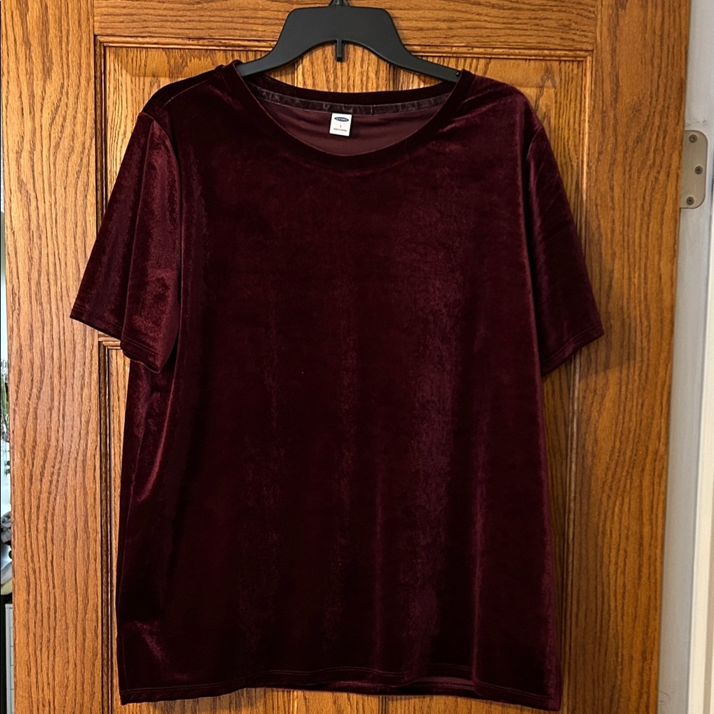 Old Navy Velvet Maroon Top